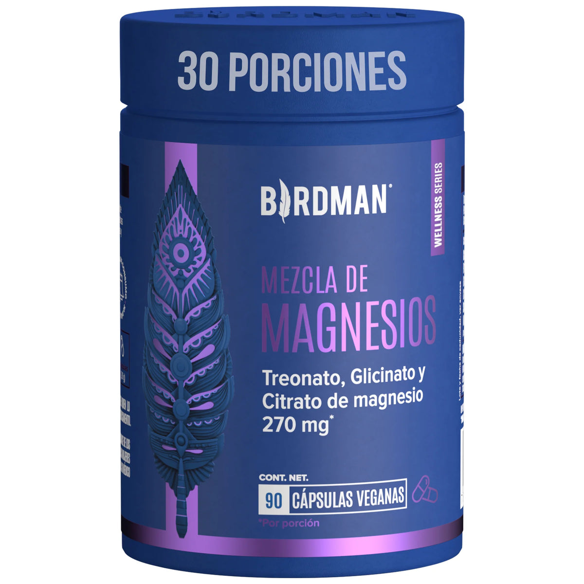 Mag Trifecta 3 en 1: Citrato, Glicinato y Treonato de Magnesio - 90 Cápsulas - 30 Porciones
