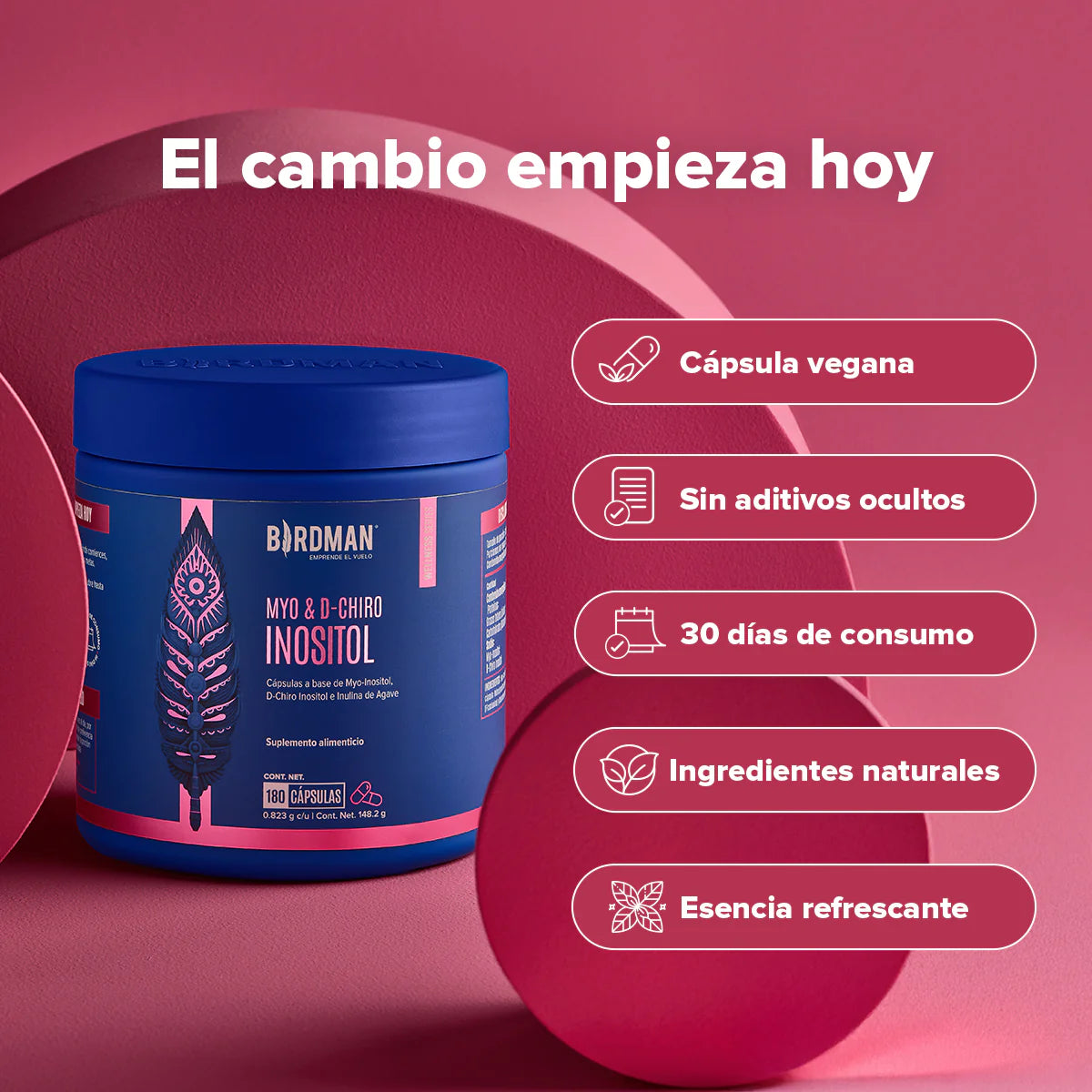 Myo & D-Chiro Inositol - 180 Cápsulas - 30 Porciones