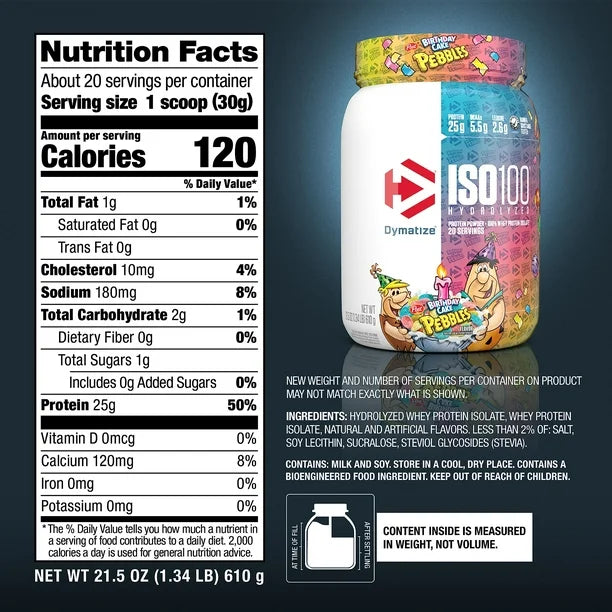 DYM ISO 100 1.3 LBS 20 SERV BIRTHDAY CAKE PEBBLES