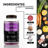 Colágeno en Gomitas | +
Ácido Hialurónico y
Biotina | 120 gomitas |
Sabor fresa