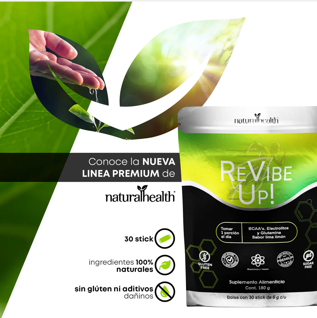 Revibe Up! | Electrolitos + BCAA's & Glutamina 2:1:1