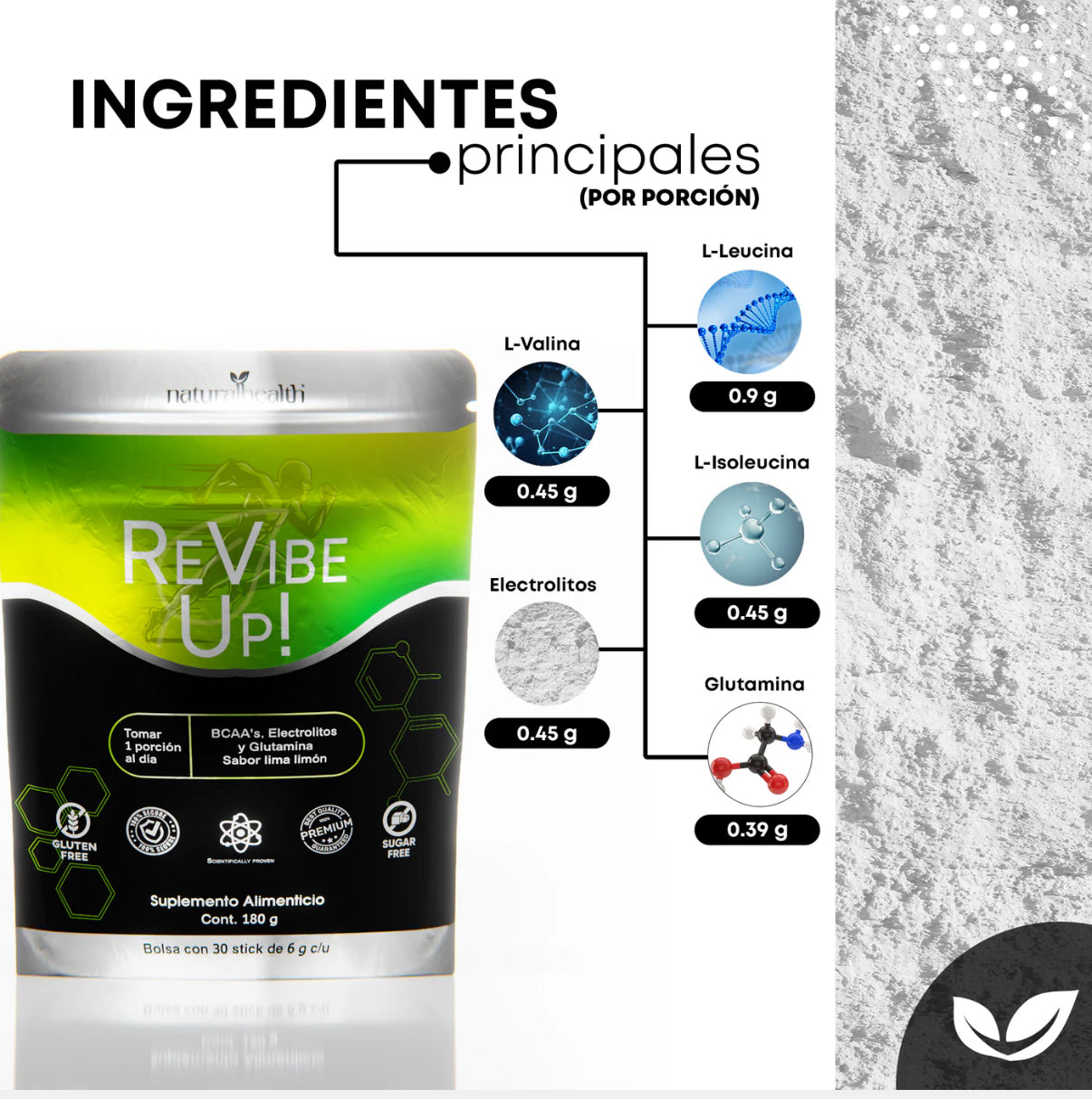 Revibe Up! | Electrolitos + BCAA's & Glutamina 2:1:1