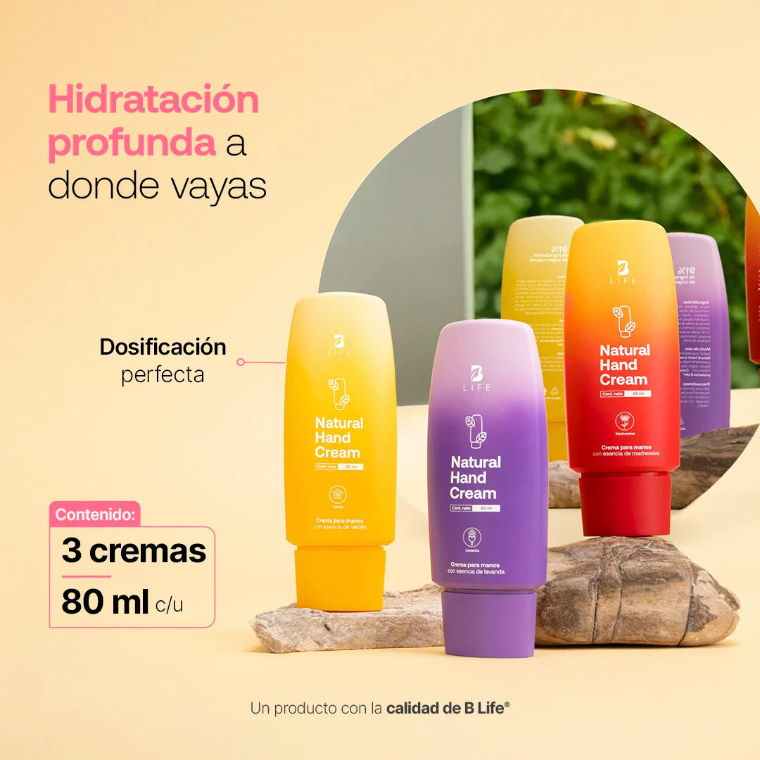 Natural Hand Cream Kit | Kit de Cremas Naturales para Manos 80 ml c/u