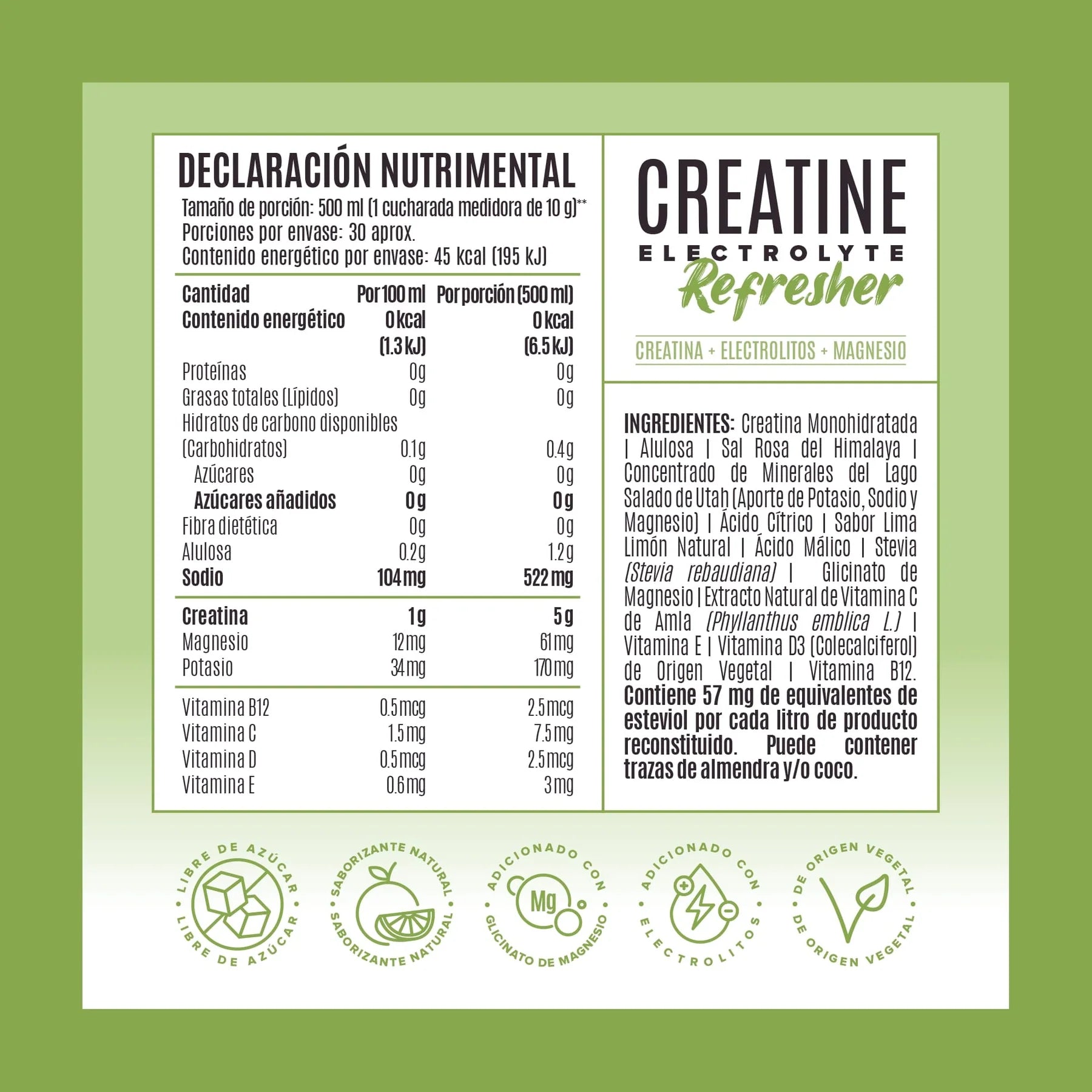 Creatine Electrolyte Refresher - Lemon Twist - 30 Porciones