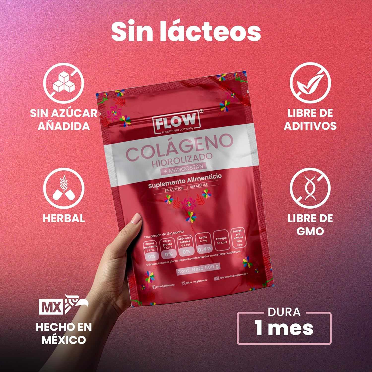 Colágeno Hidrolizado con Mangostán de 500 gr