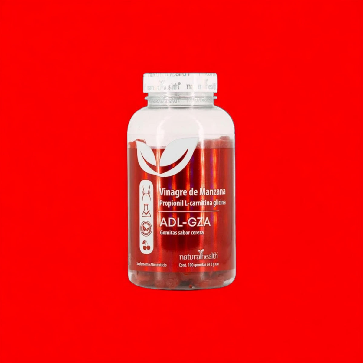 GOMITA ADL-GZA SABOR CEREZA, FCO CON 100 PZ  DE 3 G CU