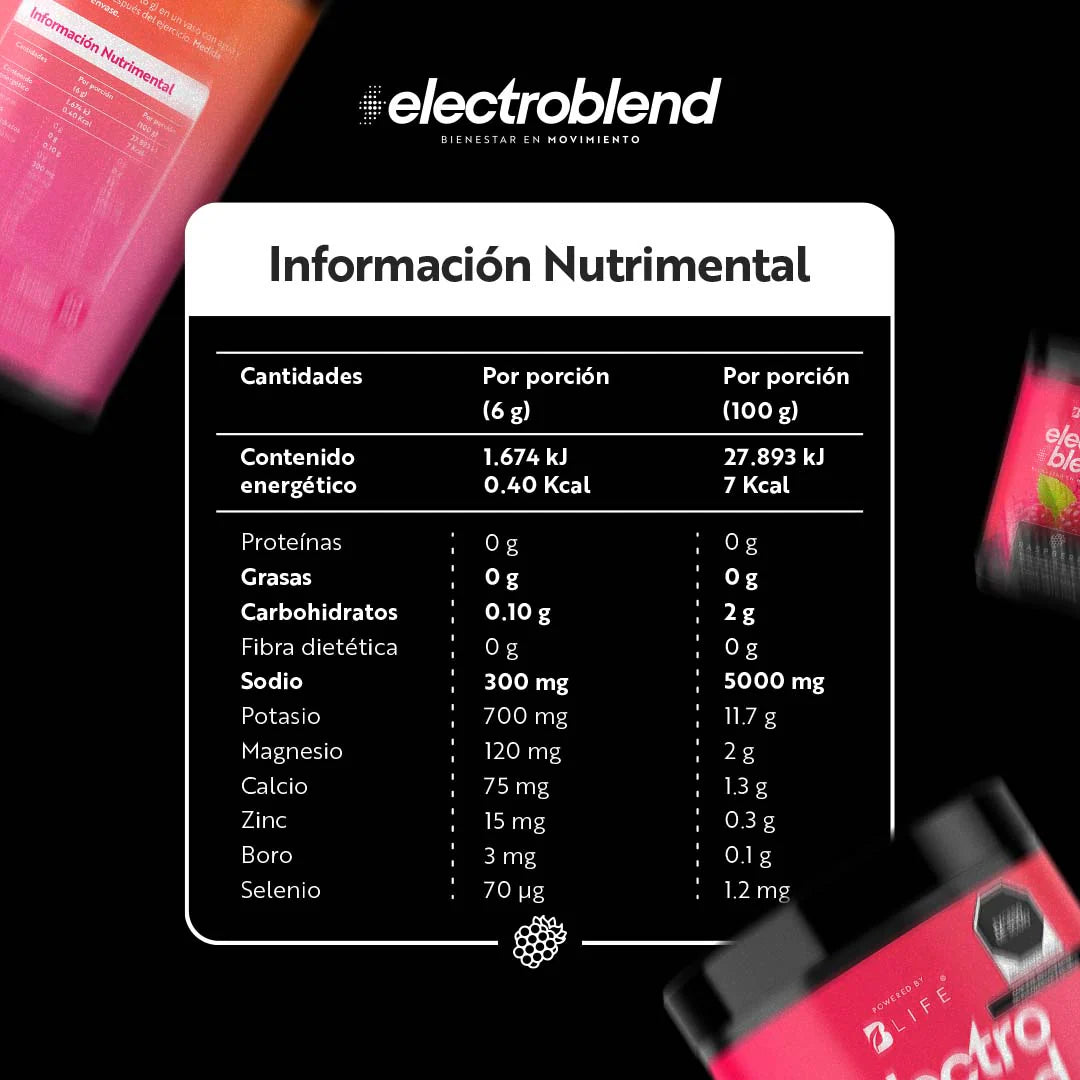 Electroblend Raspberry | Bebida Hidratante Frambuesa 60 servicios 360 g