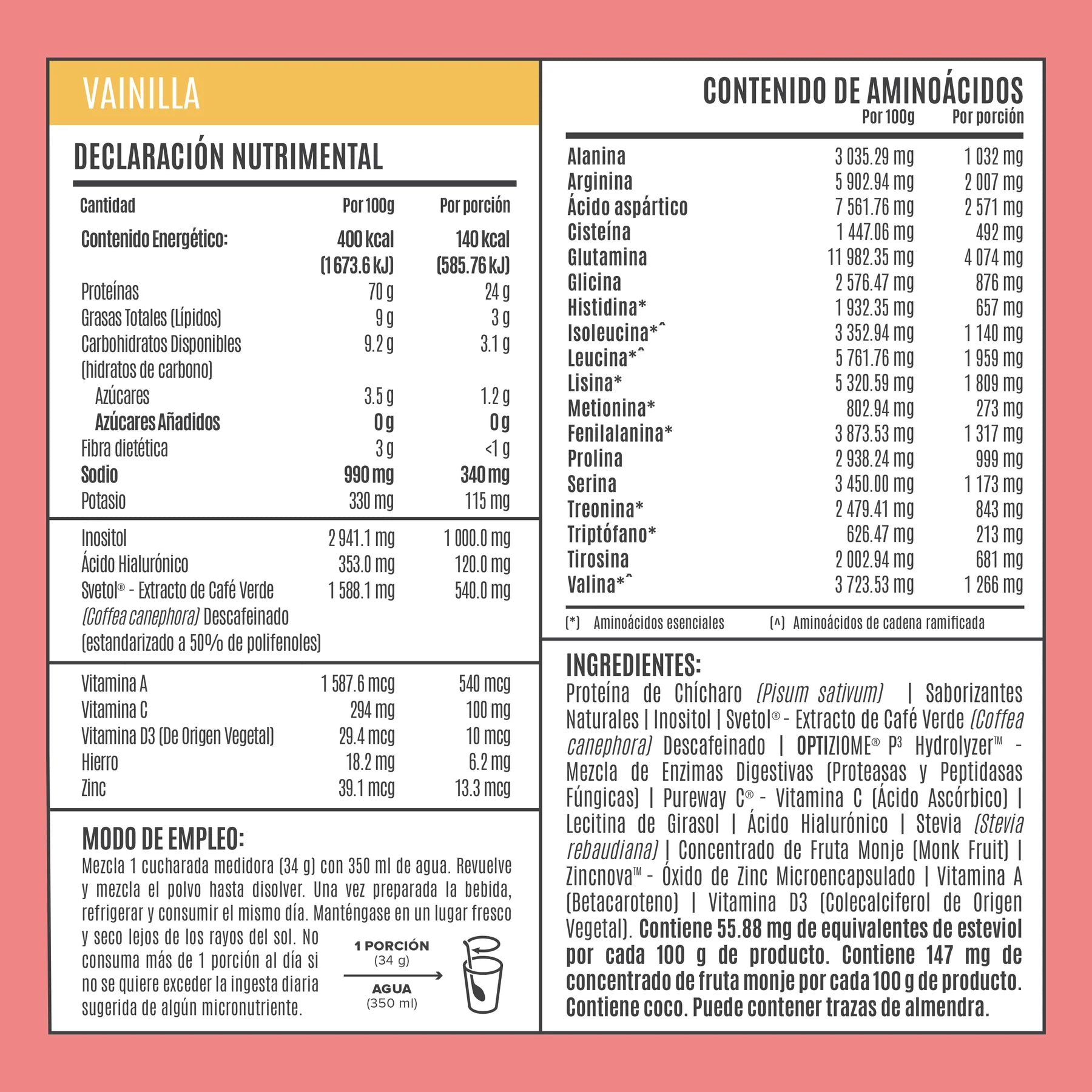 Fitmingo Protein Vainilla 510 g - 15 Servicios