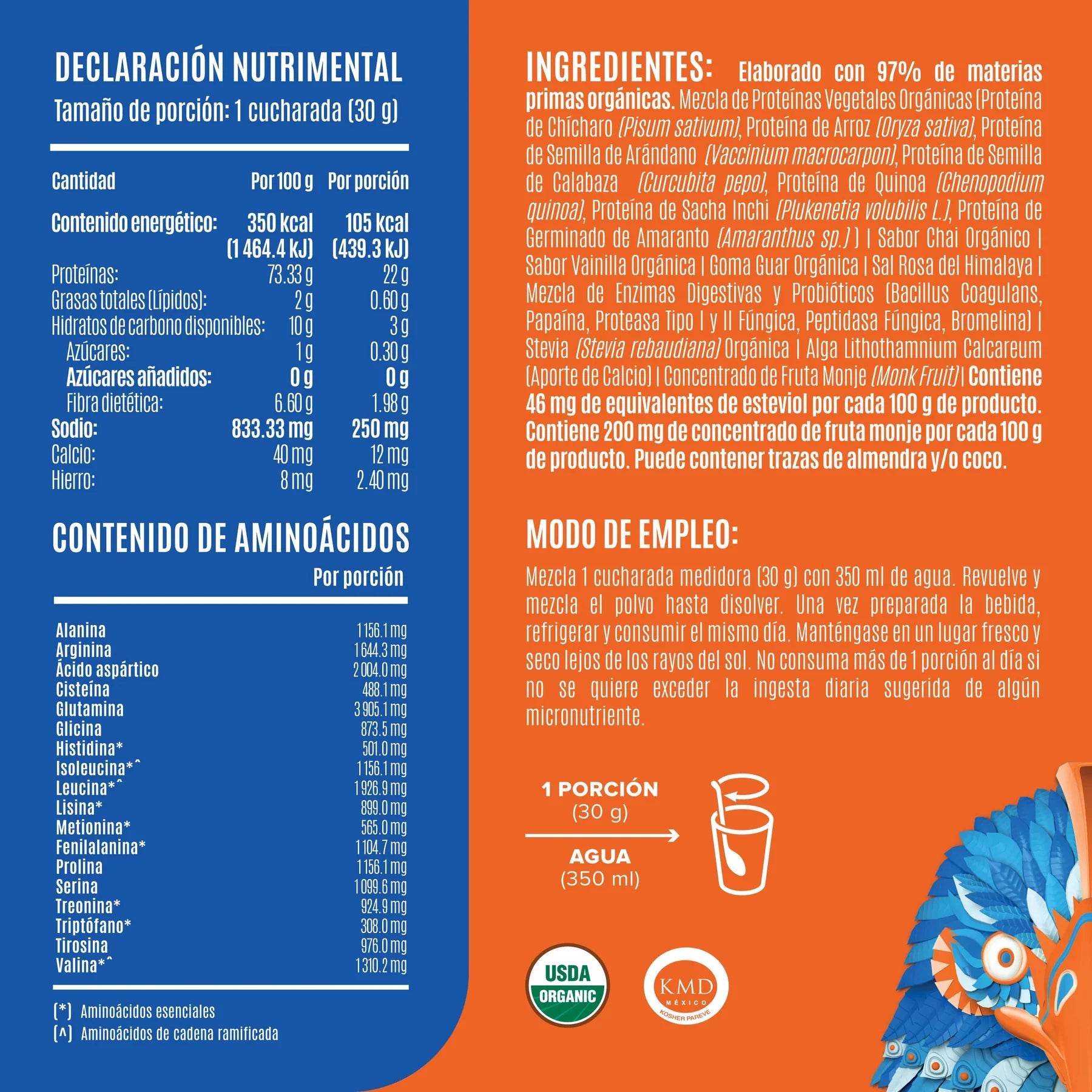 Falcon Protein Chai 510 g - 17 Servicios