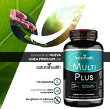 Multiplus |
Multivitamínico con
Magnesio, Zinc, Vitamina D3+K2 | 120 cápsulas