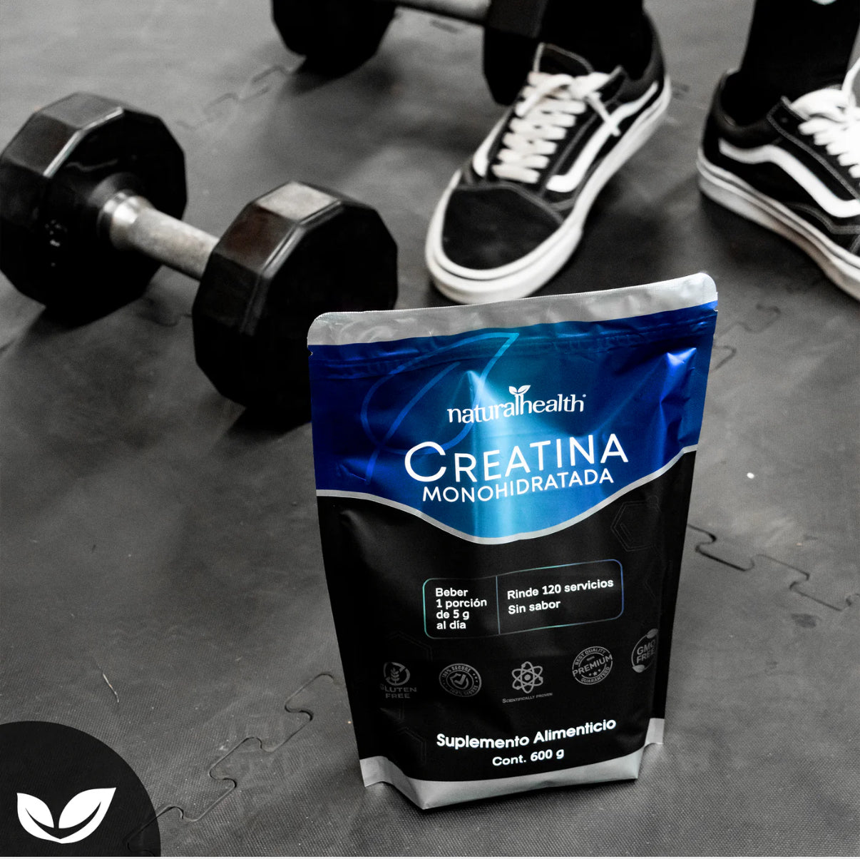 Creatina Monohidratada
Alta pureza | 120 servicios
