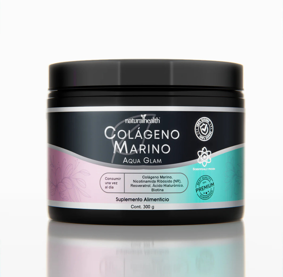 Aqua Glam (Precursor del NAD) | Colágeno marino, NR, Vitaminas, Biotina y Ácido
Hialurónico