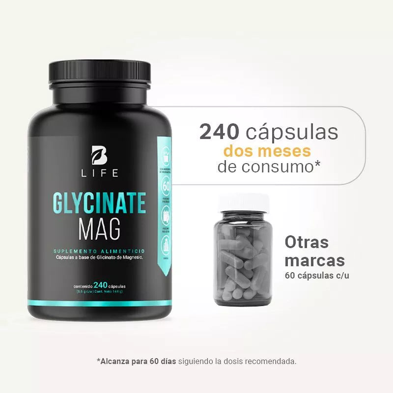 Glycinate Mag | Glicinato de Magnesio 120 Caps | 600 mg