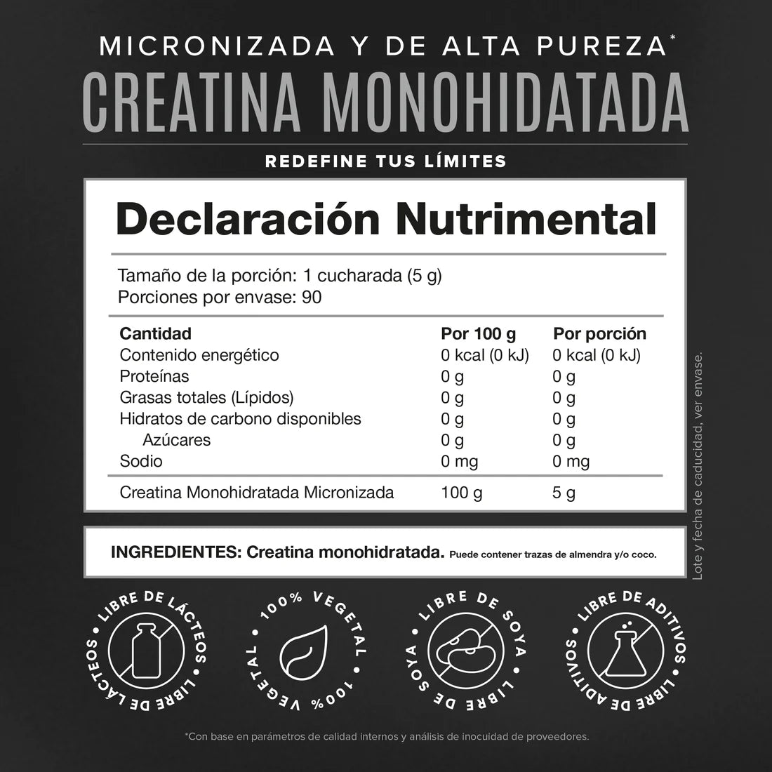 Creatina Monohidratada 450 g - 90 Servicios
