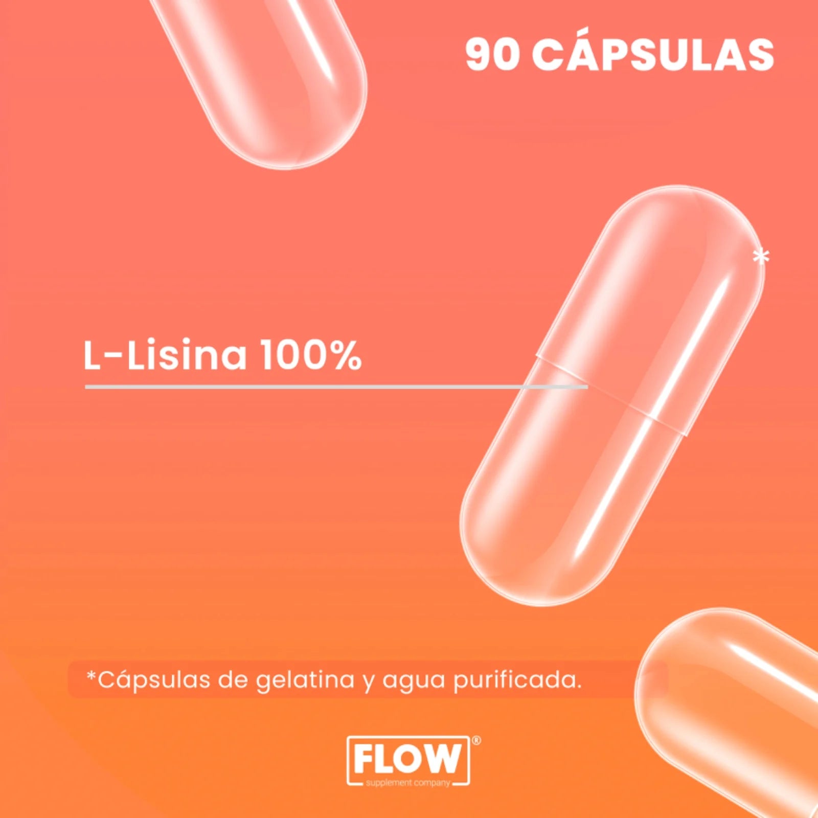 L - lisina / 90 cápsulas de 500 mg c/u.