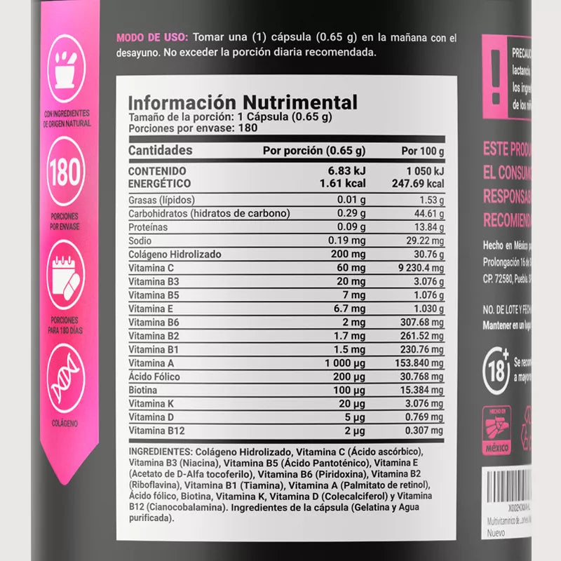 Womens Blend | Multivitamínico para la Mujer 180 cápsulas | 650 mg